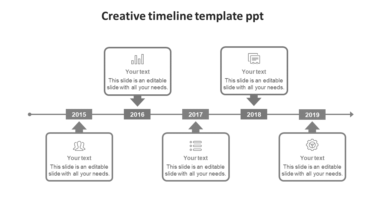 creative timeline template ppt-grey